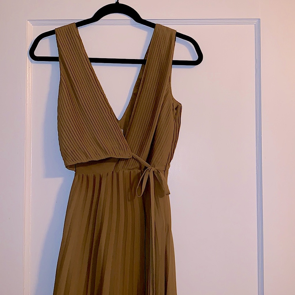 ASOS midi-length pleated wrap dress